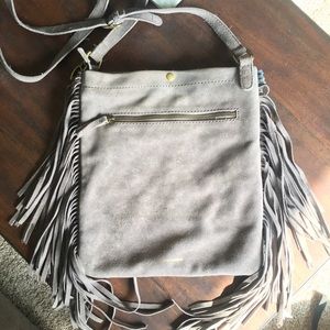 Lucky Brand Suede Fringe Crossbody